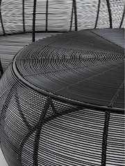 La Redoute Intérieurs Set of 2 Black Bangor Wired Steel Round Coffee Tables - Image 4 of 4