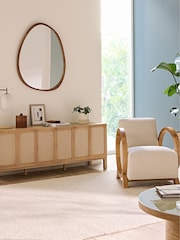 La Redoute Intérieurs Oak Linen Tint Esmara Ash & Linen Hifi TV Unit - Image 1 of 5