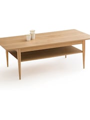 La Redoute Intérieurs Natural Lussan Ash Double Top Coffee Table - Image 2 of 4