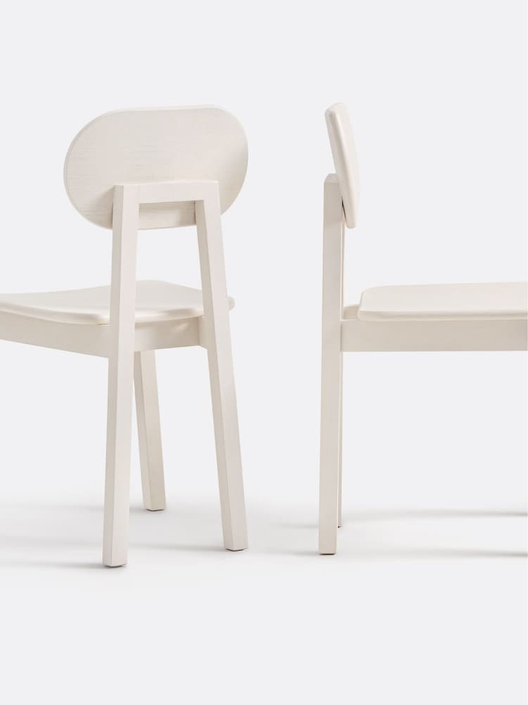 La Redoute Intérieurs Set of 2 Natural Sculptural Ash Chairs - Image 1 of 3 La Redoute Intérieurs Set of 2 Natural Sculptural Ash Chairs - Image 1 of 3