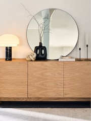 La Redoute Intérieurs Black Iodus 90cm Diameter Metal Mirror - Image 1 of 4