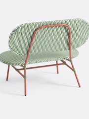 La Redoute Intérieurs Red Green White Matu Garden Bench In Steel And Woven Resin Matu - Image 4 of 6