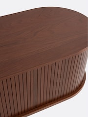 La Redoute Intérieurs Walnut Marcelino TV Stand with 2 Sliding Doors - Image 3 of 5