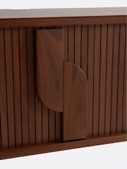 La Redoute Intérieurs Walnut Marcelino TV Stand with 2 Sliding Doors - Image 4 of 5