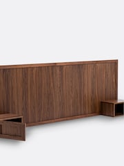 La Redoute Intérieurs Walnut Silentio Headboard with Integrated Bedside Table - Image 1 of 4