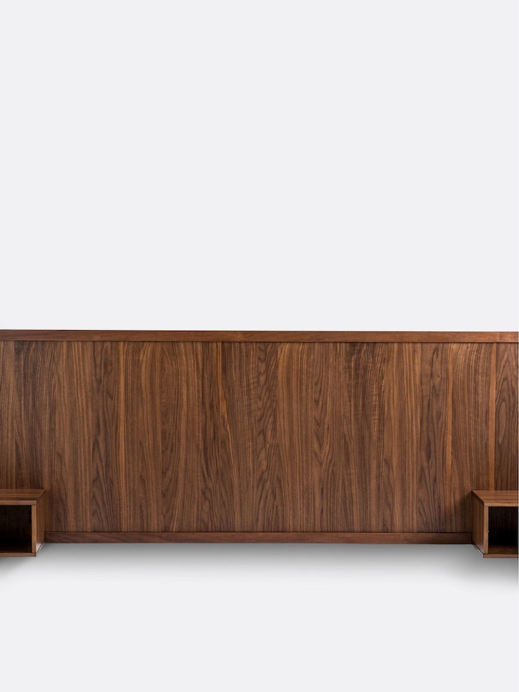 La Redoute Intérieurs Walnut Silentio Headboard with Integrated Bedside Table - Image 2 of 4
