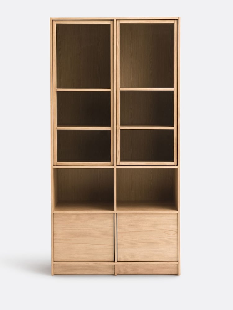 La Redoute Intérieurs Oak Senssia Modular Cabinet with 4 Doors and 2 Compartments - Image 2 of 4 La Redoute Intérieurs Oak Senssia Modular Cabinet with 4 Doors and 2 Compartments - Image 2 of 4