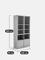 La Redoute Intérieurs Oak Senssia Modular Cabinet with 4 Doors and 2 Compartments - Image 3 of 4
