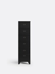 La Redoute Intérieurs Black Hiba Industrial Metal Drawer Unit with Labels - Image 1 of 4