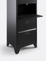 La Redoute Intérieurs Black Hiba Industrial Metal Drawer Unit with Labels - Image 3 of 4