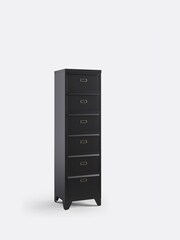La Redoute Intérieurs Black Hiba Industrial Metal Drawer Unit with Labels - Image 4 of 4
