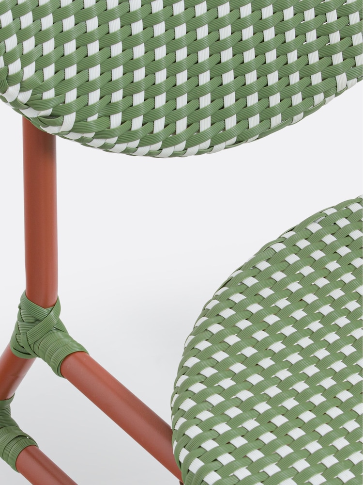 La Redoute Intérieurs Set of 2 RedGreenWhite Matu Low Garden Chairs - Image 5 of 5
