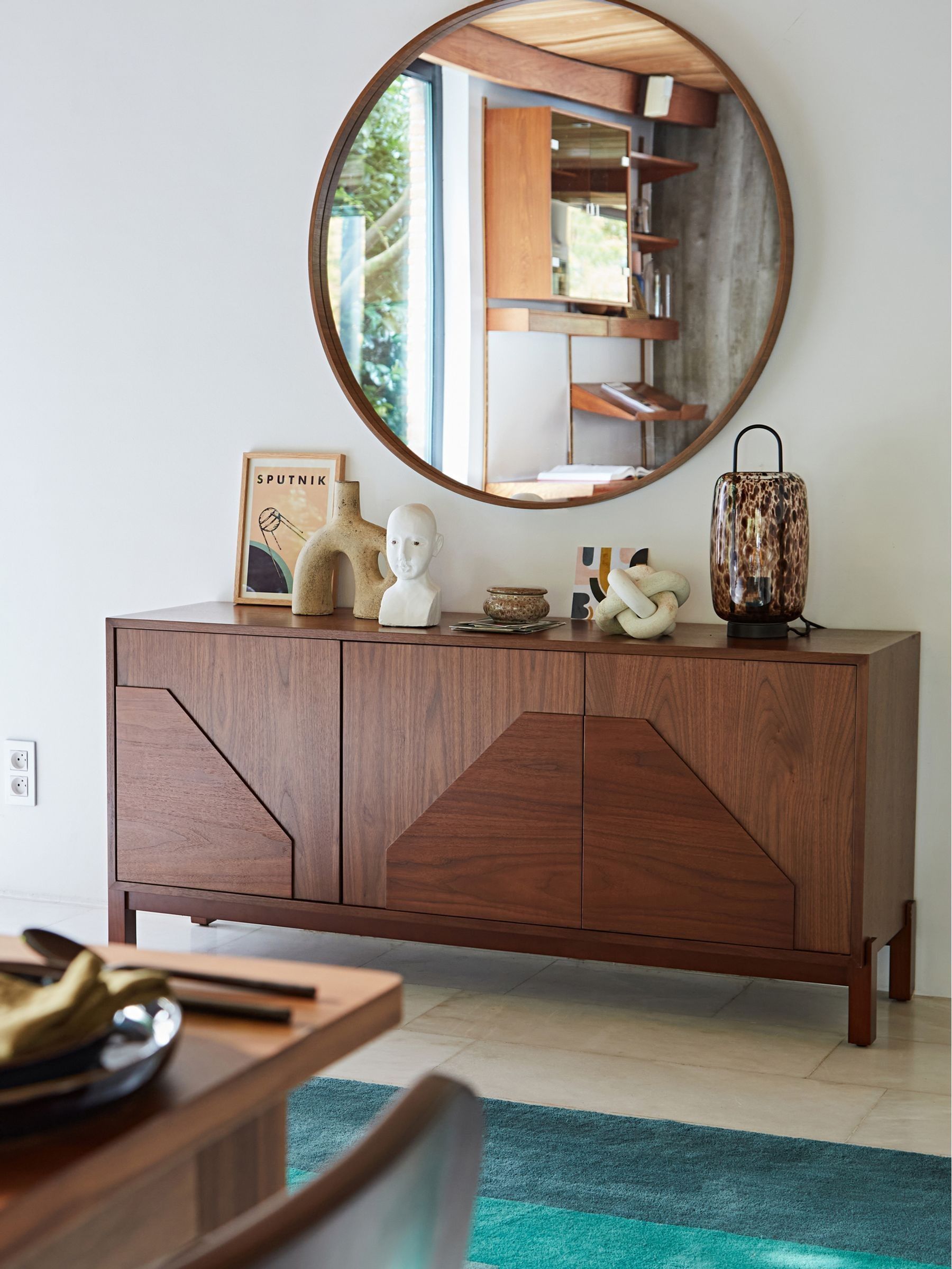 La Redoute Intérieurs Walnut Meol 3 Door Sideboard