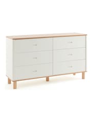 La Redoute Intérieurs Oak/White Manoe Chest of 6- Drawers - Image 2 of 6