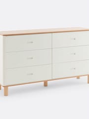 La Redoute Intérieurs Oak/White Manoe Chest of 6- Drawers - Image 3 of 6