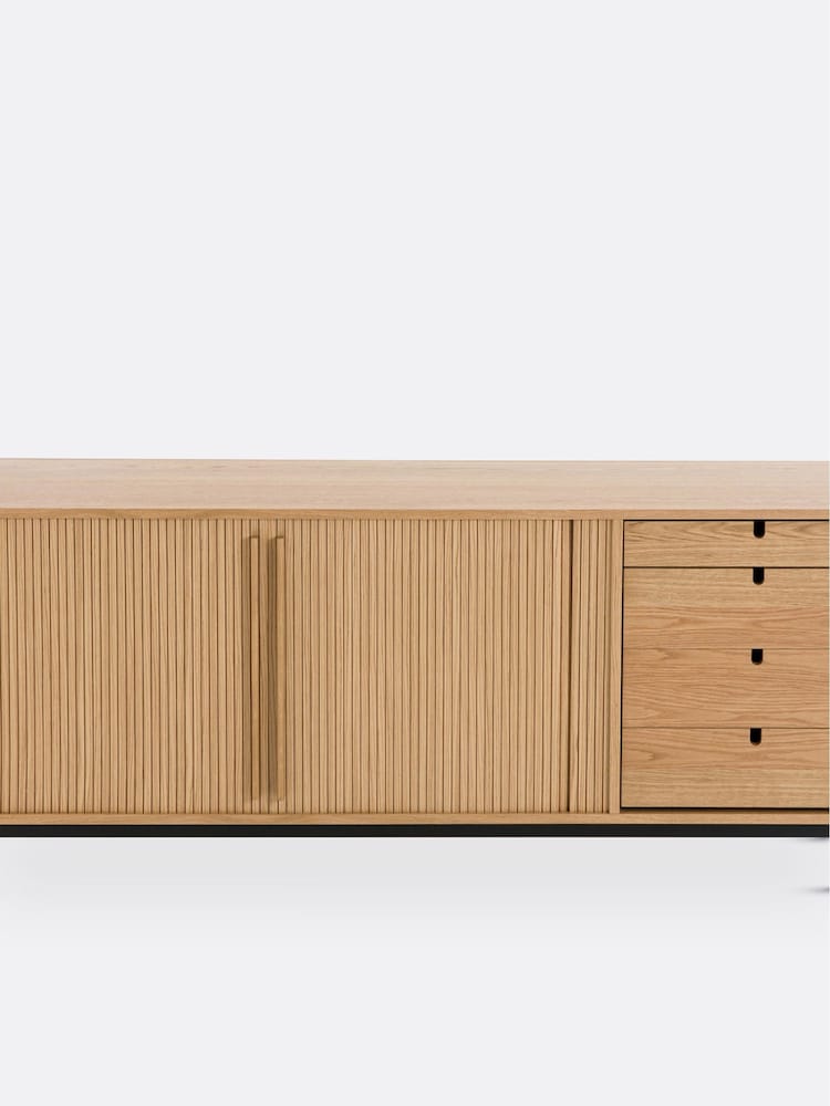 La Redoute Intérieurs Oak Strio Sideboard with Sliding Doors - Image 6 of 6