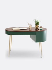 La Redoute Intérieurs Green Walnut Topim Vintage Desk - Image 2 of 6