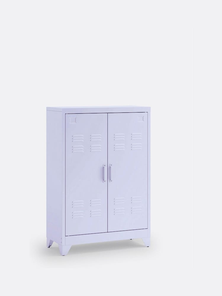 La Redoute Intérieurs Lavender Hiba Industrial Low Metal Cabinet - Image 4 of 4