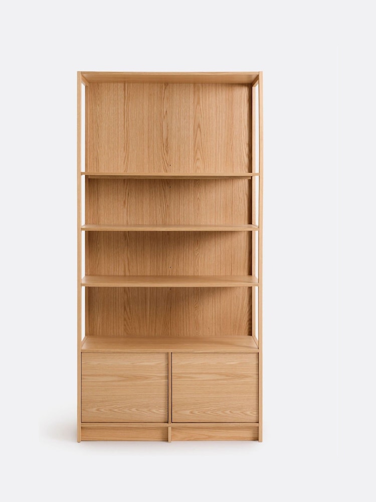 La Redoute Intérieurs Oak Senssia Oak 2-Door Shelving Unit - Image 2 of 6