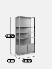 La Redoute Intérieurs Oak Senssia Oak 2-Door Shelving Unit - Image 6 of 6