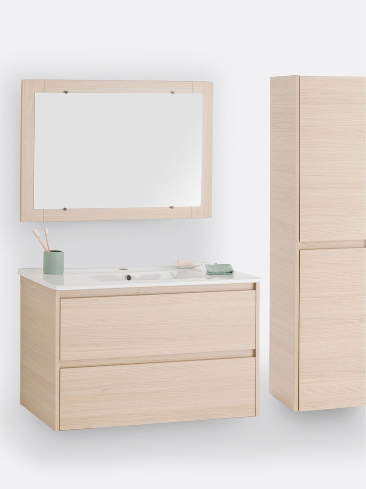 La Redoute Intérieurs Light Oak Nirio Wall-Mounted Bathroom Column - Image 1 of 6