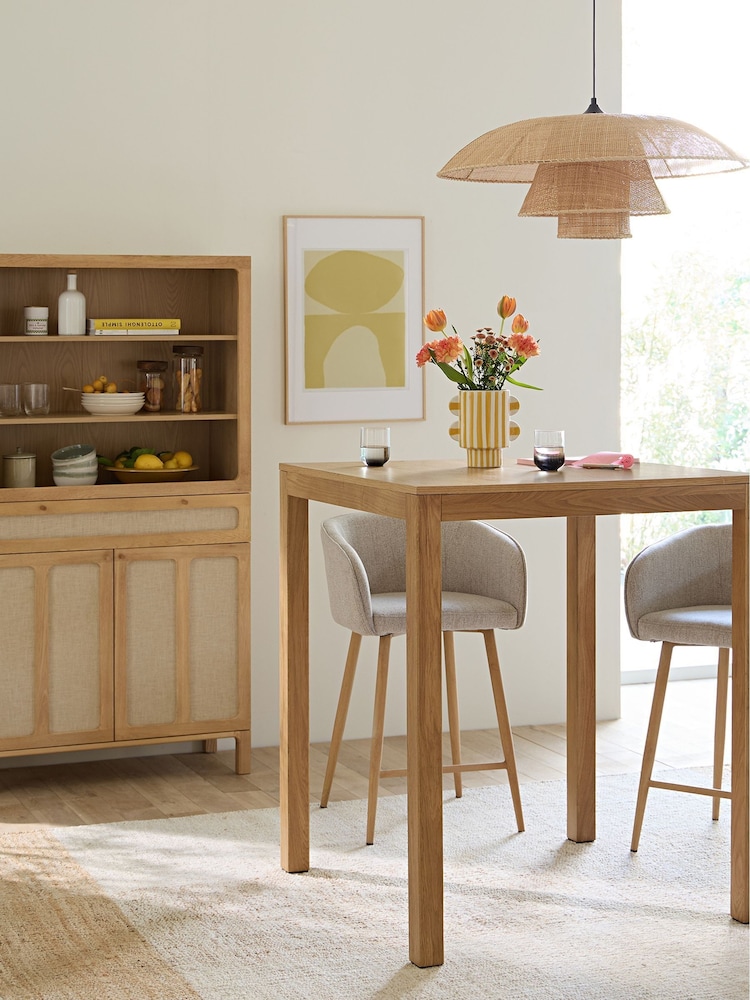 La Redoute Intérieurs Oak Nusso 2 to 4 Seater Square High Table - Image 1 of 5