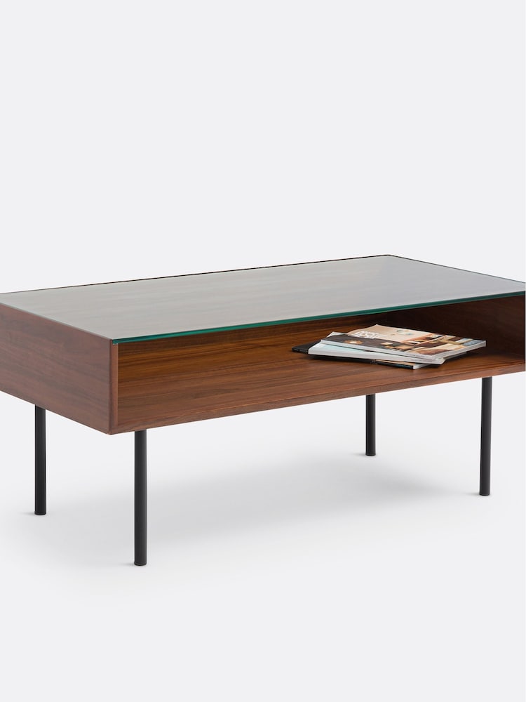 La Redoute Intérieurs Walnut Watford Walnut Display Coffee Table - Image 1 of 5