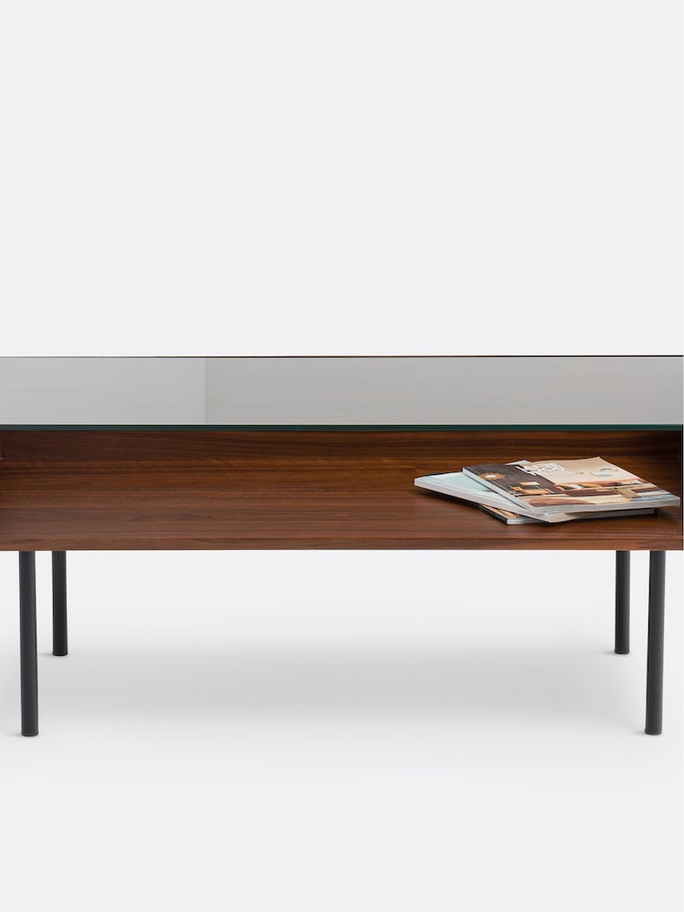 La Redoute Intérieurs Walnut Watford Walnut Display Coffee Table - Image 2 of 5
