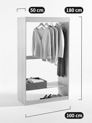La Redoute Intérieurs White Build Wardrobe + 1 Shelf Module - Image 3 of 5