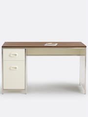 La Redoute Intérieurs Ecru Walnut Cooven Vintage Style Desk - Image 3 of 6