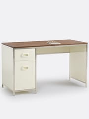 La Redoute Intérieurs Ecru Walnut Cooven Vintage Style Desk - Image 6 of 6
