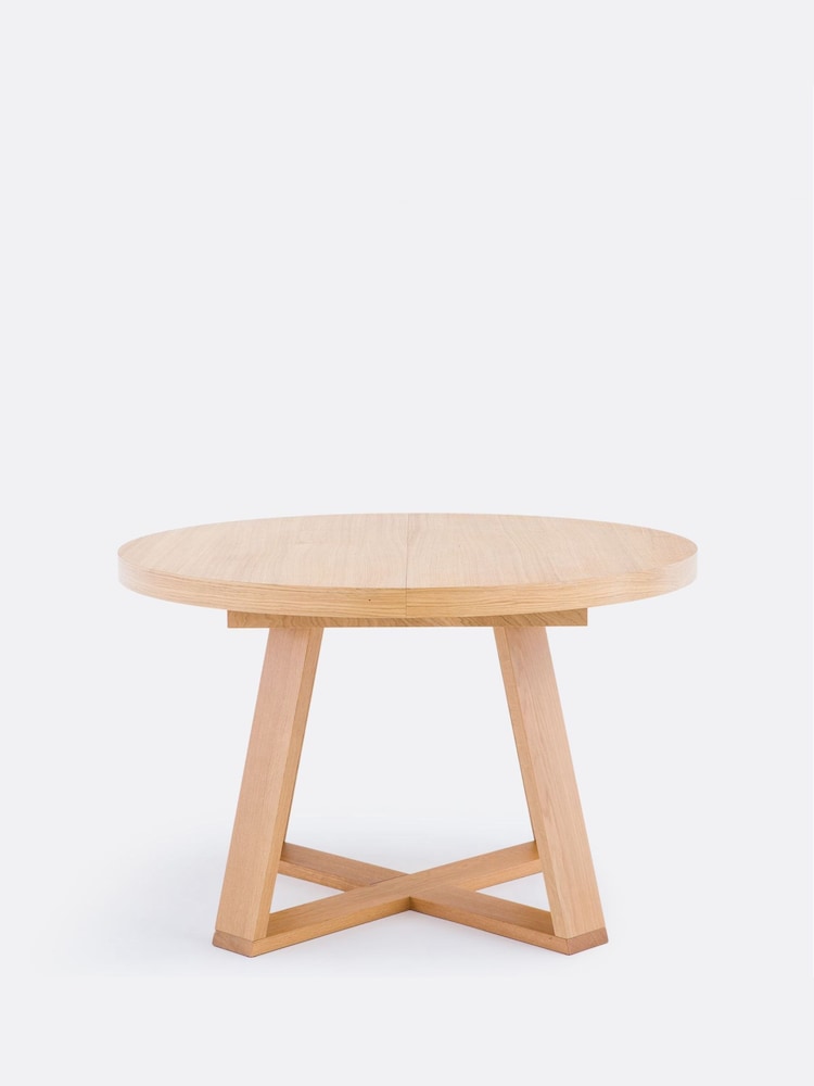 La Redoute Intérieurs Oak Ulmu 10 Seater Extendable Round Dining Table - Image 1 of 4 La Redoute Intérieurs Oak Ulmu 10 Seater Extendable Round Dining Table - Image 1 of 4