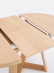 La Redoute Intérieurs Oak Ulmu 10 Seater Extendable Round Dining Table - Image 3 of 4
