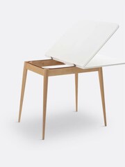 La Redoute Intérieurs White Jimi 2 to 6 Seater Birch Dining Table - Image 4 of 5