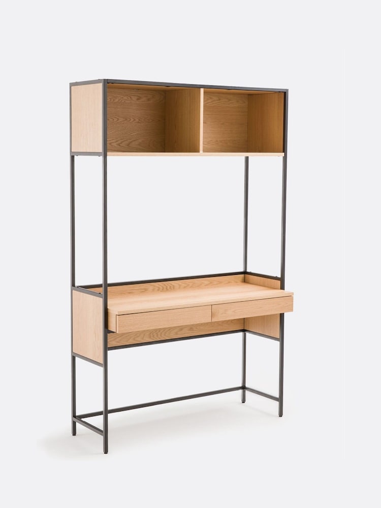 La Redoute Intérieurs Oak Volga Desk with Shelving Drawers  2 Compartments - Image 1 of 5