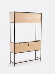 La Redoute Intérieurs Oak Volga Desk with Shelving Drawers  2 Compartments - Image 2 of 5