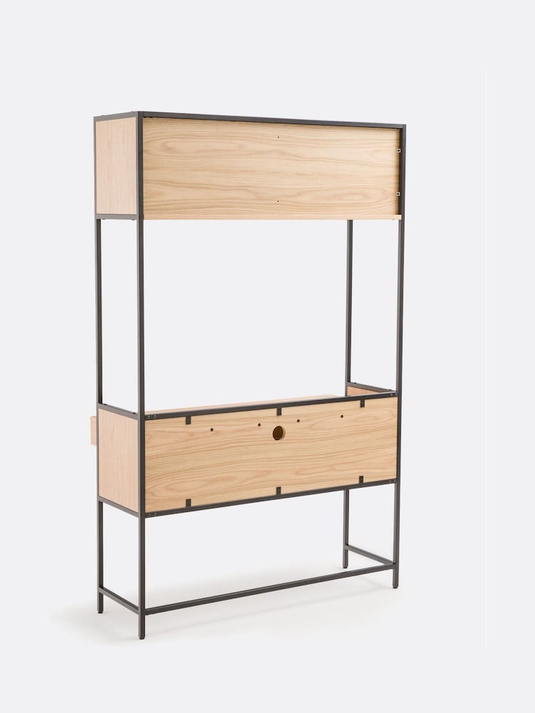 La Redoute Intérieurs Oak Volga Desk with Shelving Drawers  2 Compartments - Image 2 of 5