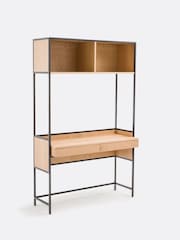 La Redoute Intérieurs Oak Volga Desk with Shelving Drawers  2 Compartments - Image 3 of 5