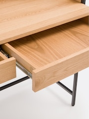 La Redoute Intérieurs Oak Volga Desk with Shelving Drawers  2 Compartments - Image 4 of 5