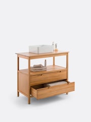 La Redoute Intérieurs Light Wood Cheira L90cm Acacia Bathroom Sink Vanity Unit - Image 3 of 6