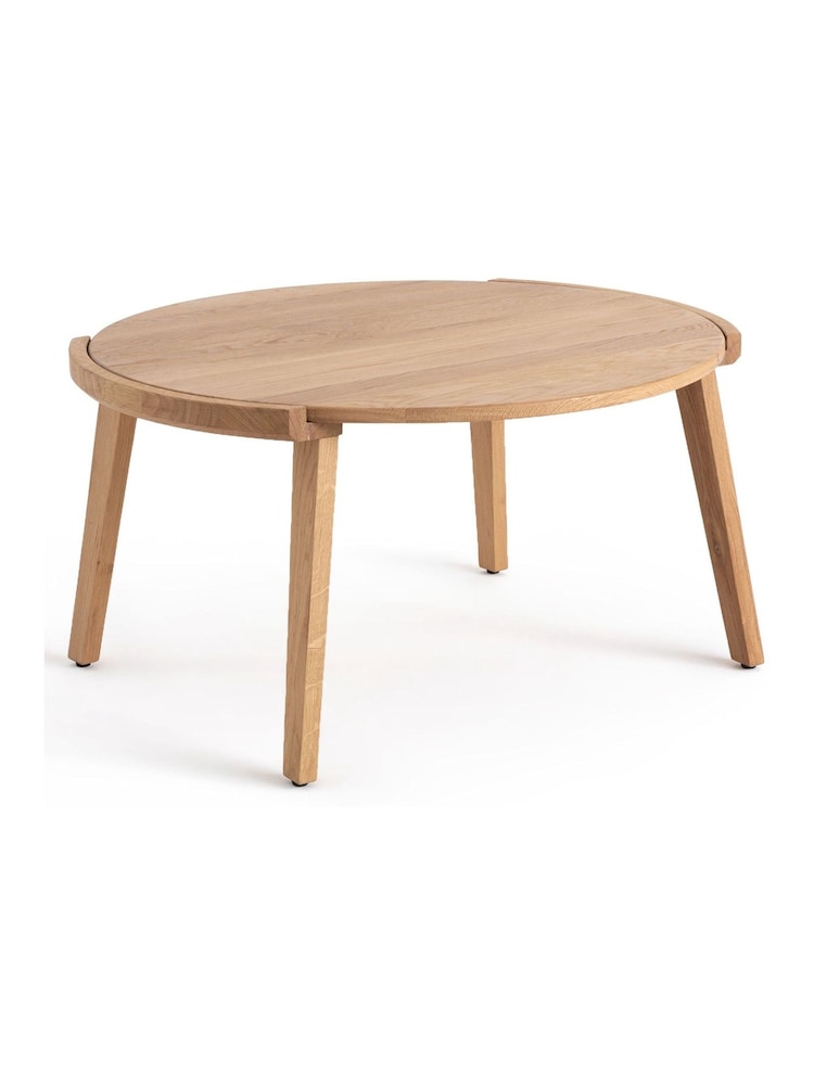 La Redoute Intérieurs Oak Tibet Solid Round Coffee Table - Image 1 of 5