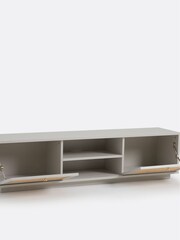 La Redoute Intérieurs Grey Paola TV Stand with 2 Doors and 2 Compartments - Image 3 of 6