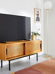 La Redoute Intérieurs Oak Waska Cane 2-Door TV Unit - Image 1 of 4