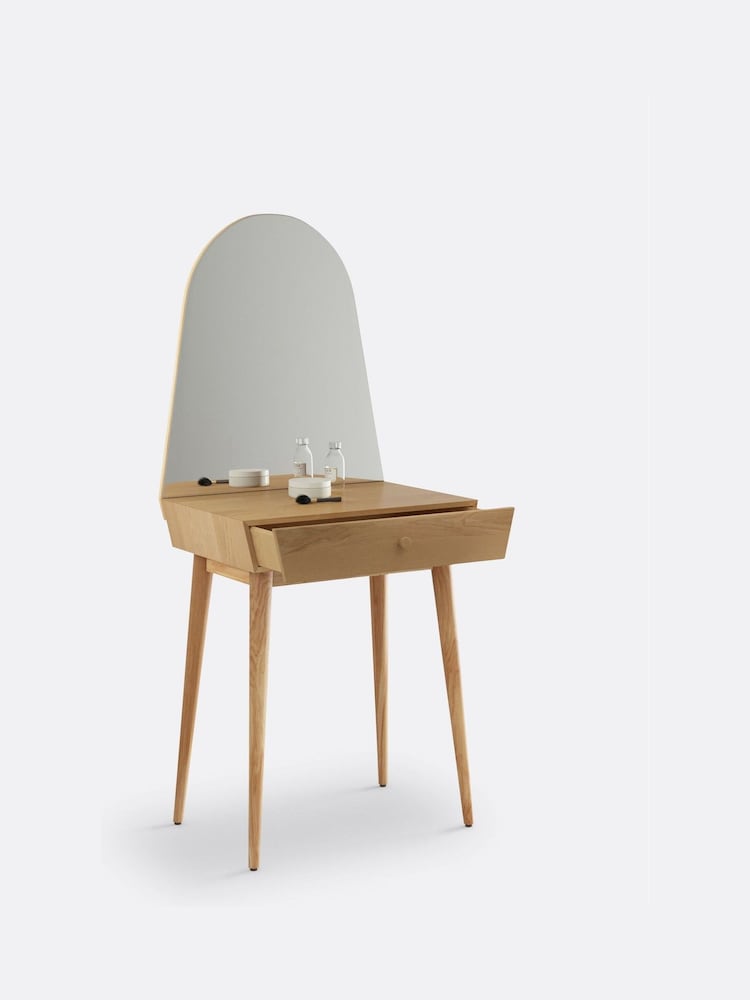 La Redoute Intérieurs Oak Clairoy 1 Drawer Dressing Table - Image 6 of 6