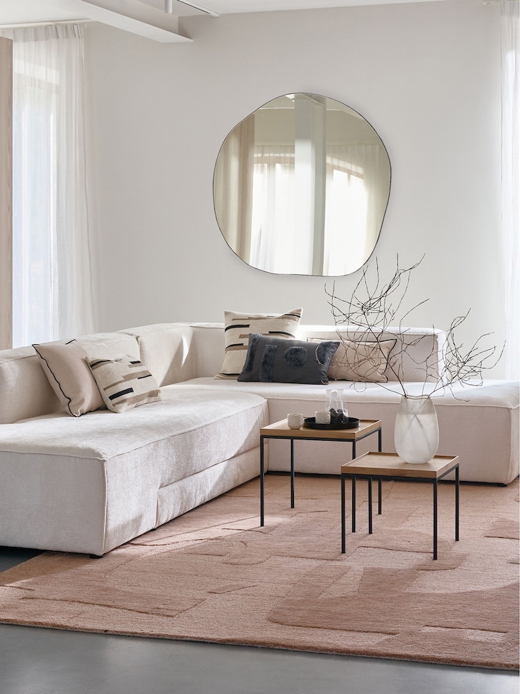 La Redoute Intérieurs Brass Ornica 120 x 120cm Organic Shaped Mirror - Image 1 of 4