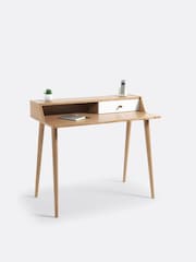 La Redoute Intérieurs Oak Clairoy Desk With 1 Drawer - Image 2 of 4