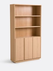 La Redoute Intérieurs Oak Norrem Bookcase with 3 Compartments and 3 Doors - Image 2 of 6