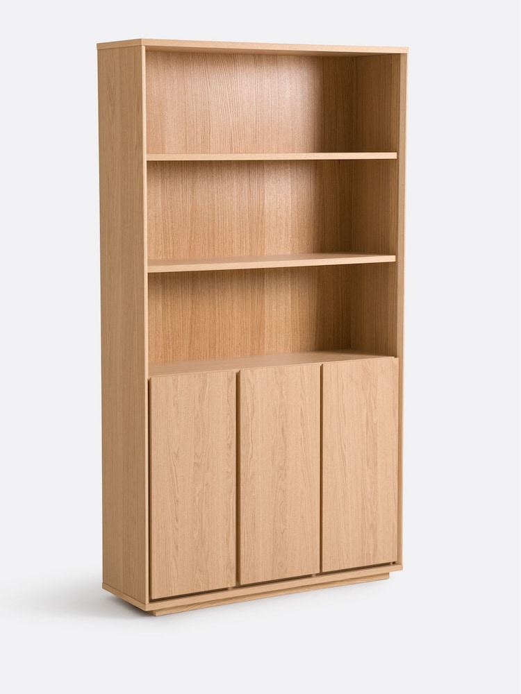 La Redoute Intérieurs Oak Norrem Bookcase with 3 Compartments and 3 Doors - Image 2 of 6