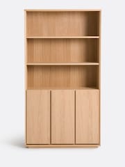 La Redoute Intérieurs Oak Norrem Bookcase with 3 Compartments and 3 Doors - Image 3 of 6