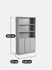 La Redoute Intérieurs Oak Norrem Bookcase with 3 Compartments and 3 Doors - Image 6 of 6